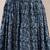 Blue floral printed cotton flared maxi skirt for women