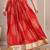 Red floral printed cotton flared maxi skirt for women
