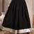 Black plain cotton flared maxi skirt for women