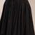 Black plain cotton flared maxi skirt for women