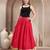 Pink plain cotton flared maxi skirt for women