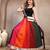 Multicolor color blocked cotton flared maxi skirt for women