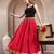 Pink plain cotton flared maxi skirt for women