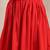 Red plain cotton flared maxi skirt for women