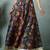 Multicolor floral printed cotton flared maxi skirt for women