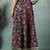 Multicolor floral printed cotton flared maxi skirt for women