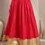Pink plain cotton flared maxi skirt for women