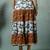 Multicolor floral printed cotton flared maxi skirt for women
