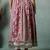 Cream floral printed cotton flared maxi skirt for women