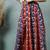 Multicolor floral printed cotton flared maxi skirt for women