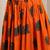 Orange graphic printed cotton flared maxi skirt for women