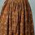 Brown floral printed cotton flared maxi skirt for women