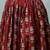 Maroon floral printed cotton flared maxi skirt for women