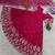 Rani pink colour embroidered faux georgette gown with dupatta