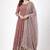 Rosepink colour embroidered faux georgette gown with dupatta