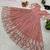 Rosepink colour embroidered faux georgette gown with dupatta