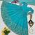 Blue colour embroidered faux georgette gown with dupatta
