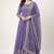 Lavender colour embroidered faux georgette gown with dupatta