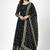 Black colour embroidered faux georgette gown with dupatta