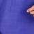 Royal blue cotton kurta with pattern work and fancy button