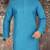 Firoza cotton kurta with pattern work and fancy button