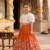 Kids girls embroidered work georgette lehenga choli set