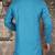 Firoza cotton kurta with pattern work and fancy button