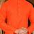 Dark orange cotton  kurta with pattern work and fancy button churidar