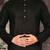 Black cotton  kurta with pattern work and fancy button churidar