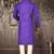 Purple cotton  kurta with pattern work and fancy button churidar