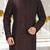Wine dupion art silk kurta with  computerised embroidery machine work