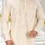 White dupion art silk kurta with  computerised embroidery machine work