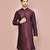Wine dupion art silk kurta with  computerised embroidery machine work