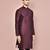 Wine dupion art silk kurta with  computerised embroidery machine work