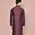 Wine dupion art silk kurta with  computerised embroidery machine work
