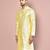 Fawn dupion art silk kurta with  computerised embroidery machine work