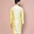 Fawn dupion art silk kurta with  computerised embroidery machine work