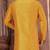 Yellow dupion art silk kurta with  computerised embroidery machine work