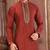 Red mulbury  kurta with  pattern work&hand work