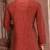 Red mulbury  kurta with  pattern work&hand work