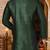 bottle green dupion art silk  kurta with  pattern work and 8 button