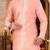 pink dupion art silk  kurta with  pattern work and 8 button