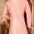 pink dupion art silk  kurta with  pattern work and 8 button