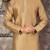 beige dupion art silk  kurta with  pattern work and 8 button