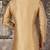 beige dupion art silk  kurta with  pattern work and 8 button