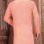 peach slub cotton  kurta with  pattern work&wooden button