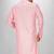 pink cotton  kurta with fancy buttons