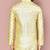 Fawn dupion art silk  kurta with  computerised embroidery machine work