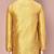 Dark beige dupion art silk  kurta with  computerised embroidery machine work
