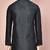 Black dupion art silk  kurta with  computerised embroidery machine work